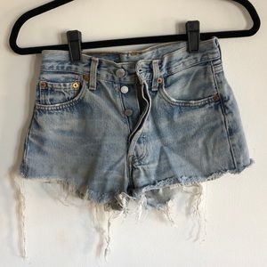 Levi’s Distressed Jean Shorts, size 25 waist